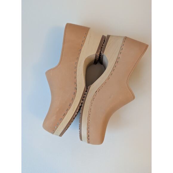 Sandgrens Anthropologie Clogs Brett low closed back Ecru Tan size 40 (9/9.5) - Picture 5 of 9
